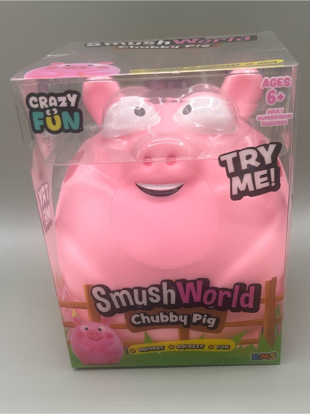 SmushWorld Chubby Pig Squishy Viral TikTok Sensory Toy Pink 🐷 NEW